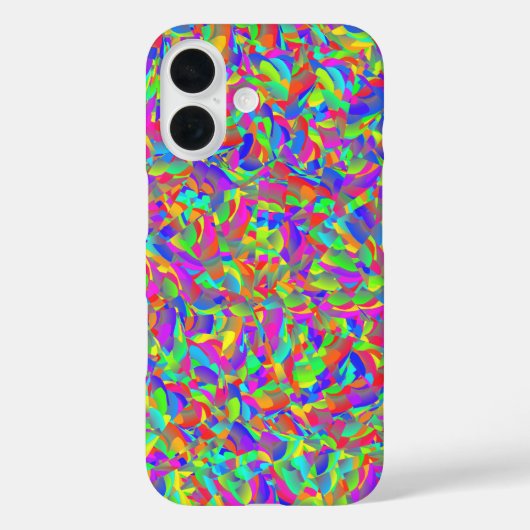 Neon Bright Rainbow Confetti Abstrakt Case-Mate iPhone Hülle (Rückseite)