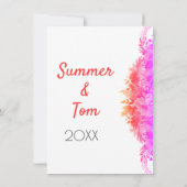 Neon Bright Summer Sunflower Brautparty Einladung (Rückseite)