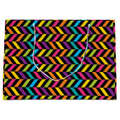 Neon Bright trendige Mode farbiges Design 1 Große Geschenktüte (Vorderseite)