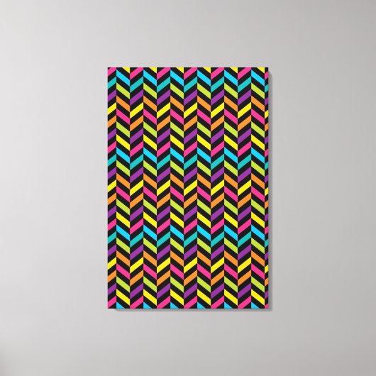 Neon Bright trendige Mode farbiges Design 1 Leinwanddruck (Vorderseite)