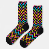 Neon Bright trendige Mode farbiges Design 1 Socken (Linkes Detail)