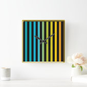 Neon Bright, trendige Mode, farbiges Design 6 Quadratische Wanduhr (Zuhause)