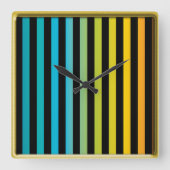 Neon Bright, trendige Mode, farbiges Design 6 Quadratische Wanduhr (Vorderseite)