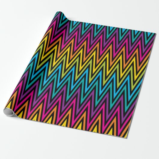 Neon Bright trendige Mode farbiges Design 8 Geschenkpapier (Ungerollt)