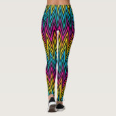 Neon Bright trendige Mode mit farbenfrohem Design Leggings (Rückseite)