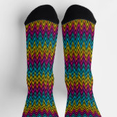 Neon Bright trendige Mode mit farbenfrohem Design Socken (Oben)