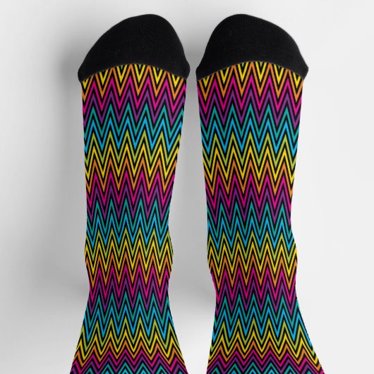 Neon Bright trendige Mode mit farbenfrohem Design Socken (Oben)