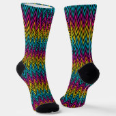 Neon Bright trendige Mode mit farbenfrohem Design Socken (Gewinkelt)