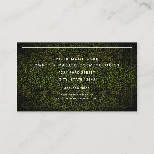 Neon Brows Business Card Visitenkarte (Rückseite)