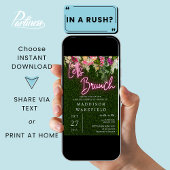 Neon Brunch Party Brautparty Einladung