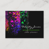 Neon Brush Strokes Business Card Visitenkarte (Vorderseite)