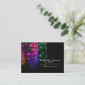 Neon Brush Strokes Business Card Visitenkarte (Stehend Vorderseite)