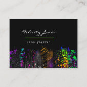 Neon Brush Strokes Business Card Visitenkarte (Vorderseite)