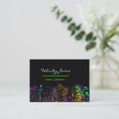 Neon Brush Strokes Business Card Visitenkarte (Stehend Vorderseite)