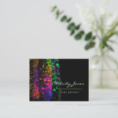 Neon Brush Strokes Visitenkarte (Stehend Vorderseite)