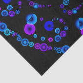 Neon Bubble Orb Mandala auf Black Seidenpapier (Detail)