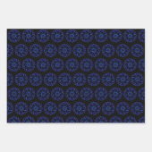 Neon Bubble Orbs Mandala auf Black Geschenkpapier Set (Vorderseite 3)