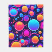 Neon Bubble Pattern Fleecedecke (Vorderseite)