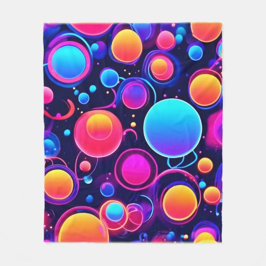 Neon Bubble Pattern Fleecedecke (Vorderseite)