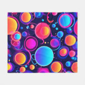 Neon Bubble Pattern Fleecedecke (Vorderseite (Horizontal))