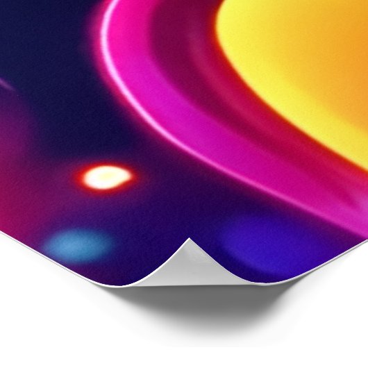 Neon Bubble Pattern Poster (Ecke)