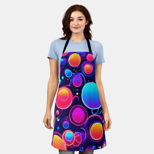 Neon Bubble Pattern Schürze (Getragen)