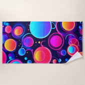 Neon Bubble Pattern Strandtuch (Vorderseite)