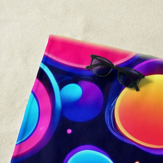 Neon Bubble Pattern Strandtuch (Beispiel)