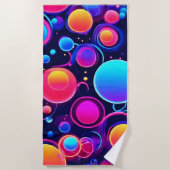 Neon Bubble Pattern Strandtuch (Vorderseite)