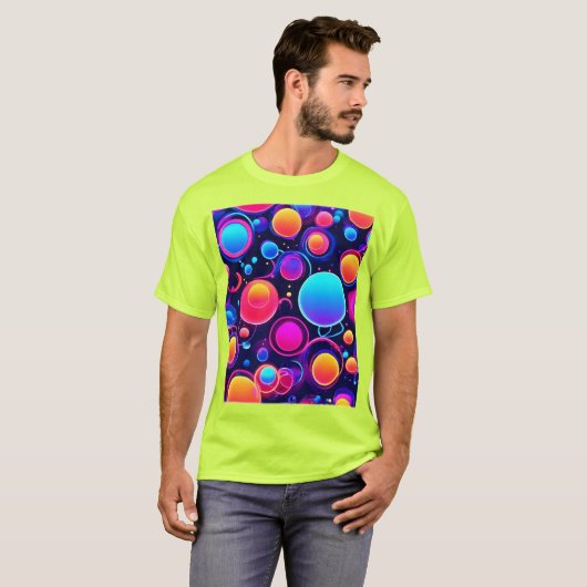 Neon Bubble Pattern T-Shirt (Vorne ganz)