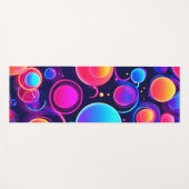 Neon Bubble Pattern Yogamatte (Vorderseite (Horizontal))
