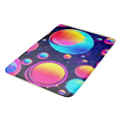 Neon Bubble Universe Badematte (Schrägansicht)