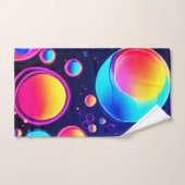 Neon Bubble Universe Badhandtuch Set (Handtuch)