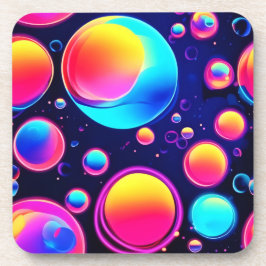 Neon Bubble Universe Getränkeuntersetzer