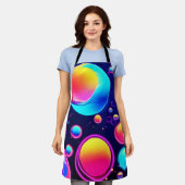 Neon Bubble Universe Schürze (Getragen)