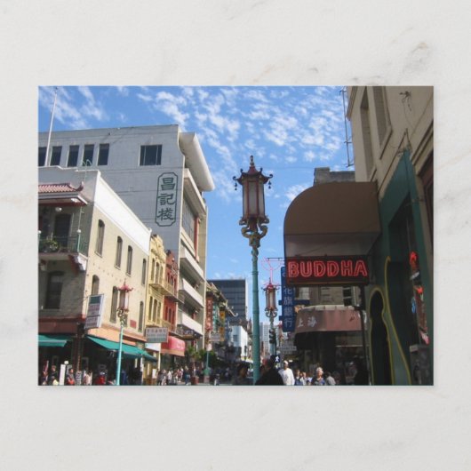 Neon Buddha Chinatown San Francisco Postkarte (Vorderseite)