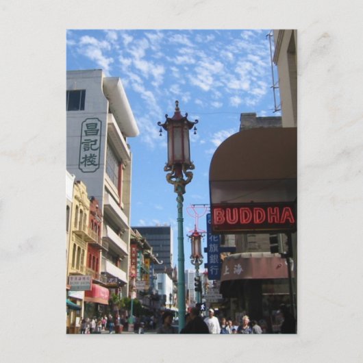 Neon Buddha Chinatown SF Fotografie Postkarten (Vorderseite)