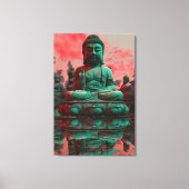 Neon Buddha Leinwanddruck (Vorderseite)