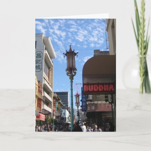 Neon Buddha San Francisco Note oder Grußkarte Karte (Vorderseite)