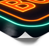 Neon Buffalo Poster (Ecke)