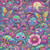 Neon Bug Invasion Aufkleber (Vorderseite)