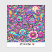 Neon Bug Invasion Aufkleber (Blatt)