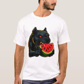 Neon Bulldog & Watermelon T-Shirt – Summer Vibes E (Vorderseite)