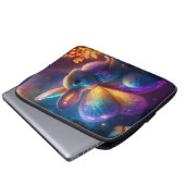 Neon Bunny Laptopschutzhülle (Vorne Knopf)