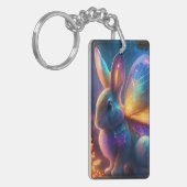 Neon Bunny Schlüsselanhänger (Vorderseite links)
