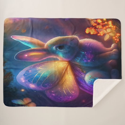 Neon Bunny Sherpadecke (Vorderseite (Horizontal))