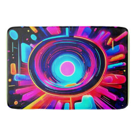 Neon Burst: Abstrakte Energie Badematte