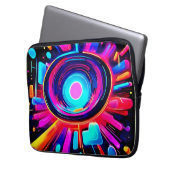 Neon Burst: Abstrakte Energie Laptopschutzhülle (Vorderseite Links)