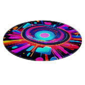 Neon Burst: Abstrakte Energie Schneidebrett (Ecke)
