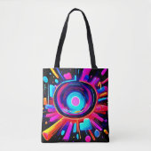 Neon Burst: Abstrakte Energie Tasche (Vorderseite)